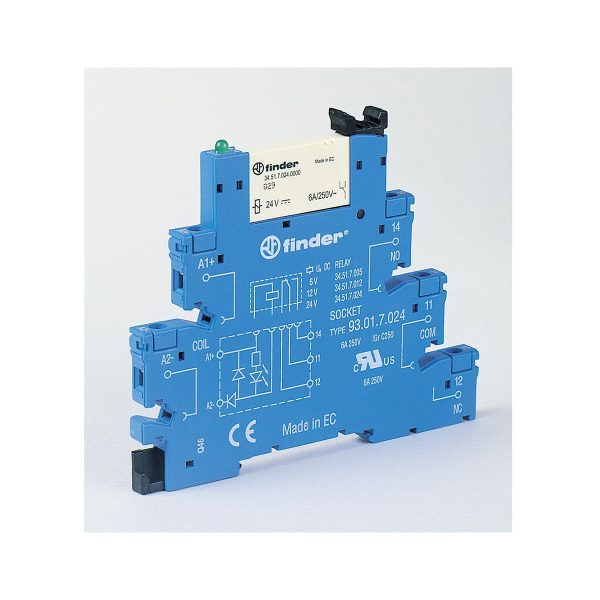 رله PLC تک کنتاکت 24VDC 6A فیندر 5 پایه