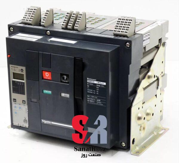 کليد هوایی اشنایدر 2500 آمپر سه پل سری NW فیکس 100KA