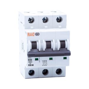 خرید کلید مینیاتوری 3 پل 50 آمپر 6 کیلو AC تیپ B