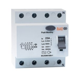کلید محافظ جان 4 پل 40 آمپر 6 کیلو تیپ AC