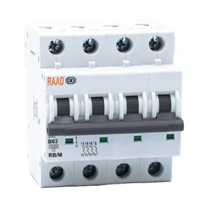 کلید مینیاتوری 4 پل 63 آمپر 10 کیلو AC تیپ B