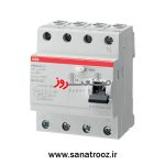 نصب کلید محافظ جان ABB مدل FH204 بر روی ریل DIN برای سیستمهای برقی سه فاز